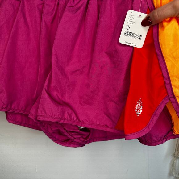 NEW Free People Movement The Way Home Magenta Orange Athletic Shorts - Picture 2 of 4